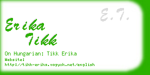 erika tikk business card